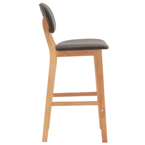 Pruunikashall kangast baaripukid pöökpuidust jalgadel, 2 tk, 45 x 47 x 92 cm – 4