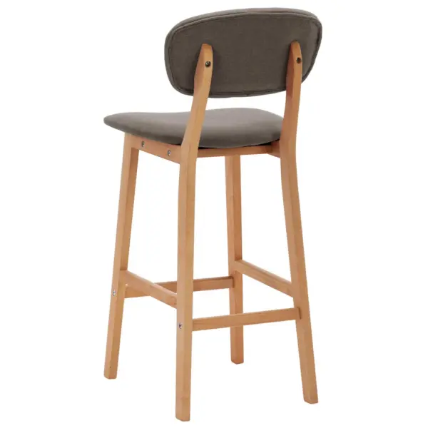 Pruunikashall kangast baaripukid pöökpuidust jalgadel, 2 tk, 45 x 47 x 92 cm – 5