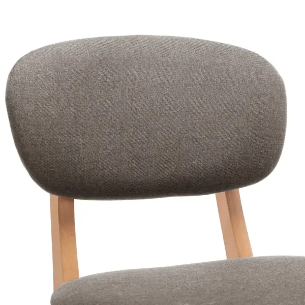 Pruunikashall kangast baaripukid pöökpuidust jalgadel, 2 tk, 45 x 47 x 92 cm – 6