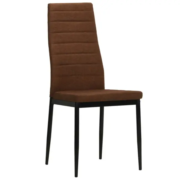 Pruunist kangast söögitoolid metallraamiga, 6 tk, pruun, 43 x 44 x 96 cm – 2