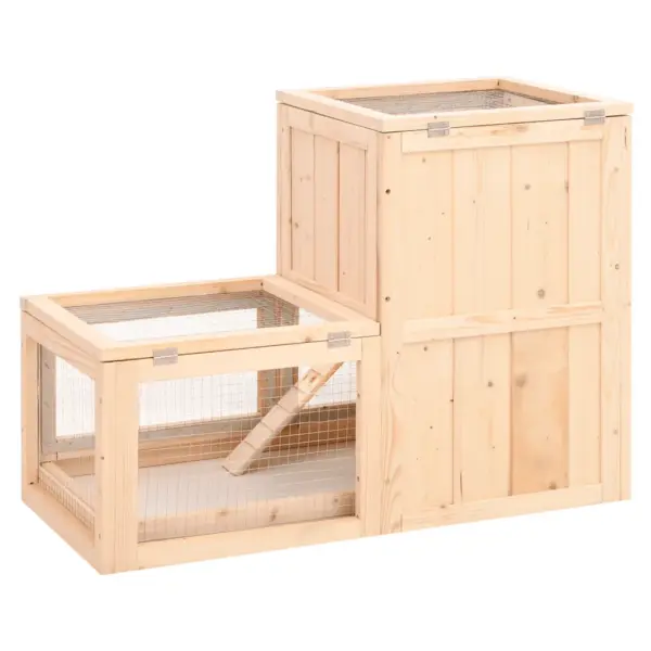 Puidust 2-korruseline hamstripuur jooksurattaga, pruun, 81 x 40 x 60 cm – 6