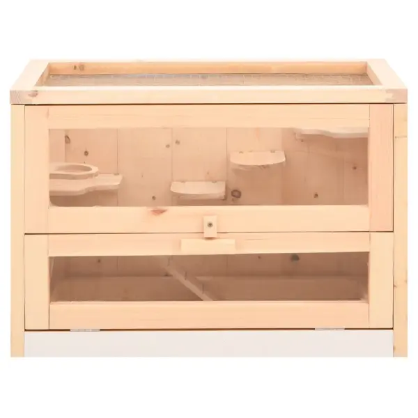 Puidust hamstripuur akrüül-esipaneeli ja traatvõrgust katusega, 60 x 35,5 x 42 cm – 4