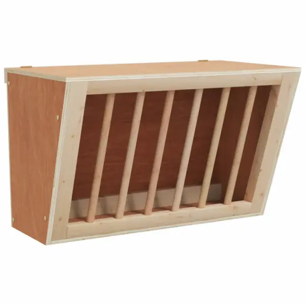 Väikeloomade puidust heinasõim küülikutele ja merisigadele, 37 x 18,5 x 23 cm, nulupuit – 2