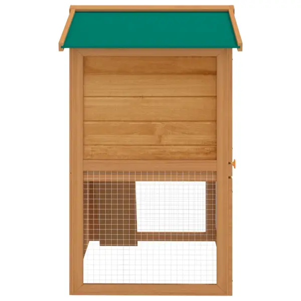 Puidust kahekorruseline õueküülikupuur 3 uksega, pruun, 94 x 60 x 98 cm – 4