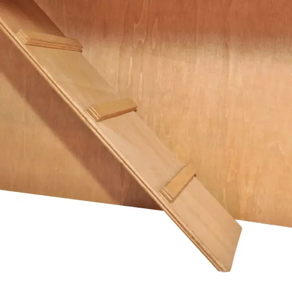 Puidust kahekorruseline õueküülikupuur 3 uksega, pruun, 94 x 60 x 98 cm – 7