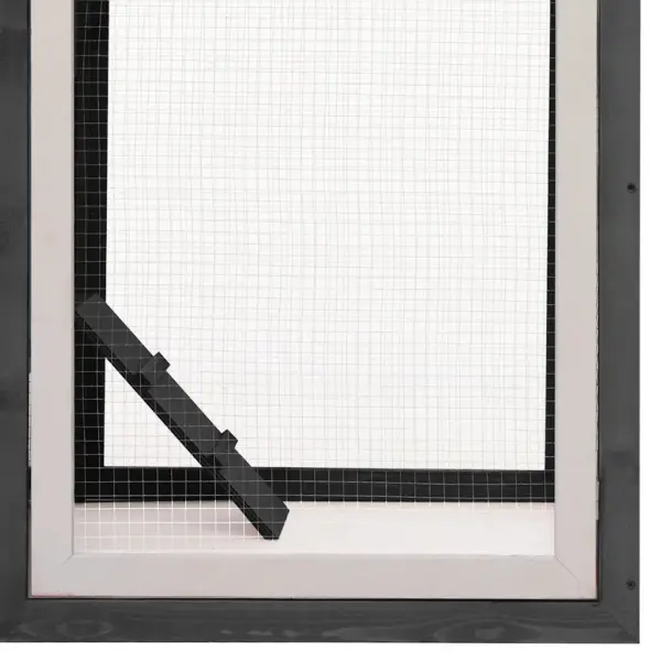 Puidust kanakuut hall-rohelise katusega, 170 x 81 x 110 cm – 7