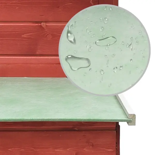 Puidust kanakuut munakastiga, punane-roheline, 170 x 81 x 110 cm – 6