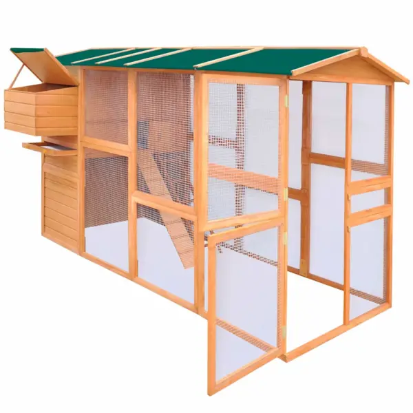 Puidust kanakuut pesakastiga, pruun, 295 x 163 x 170 cm – 3