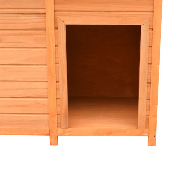Puidust koerakuut veekindla katusega, pruun/roheline, 120 x 77 x 86 cm – 6