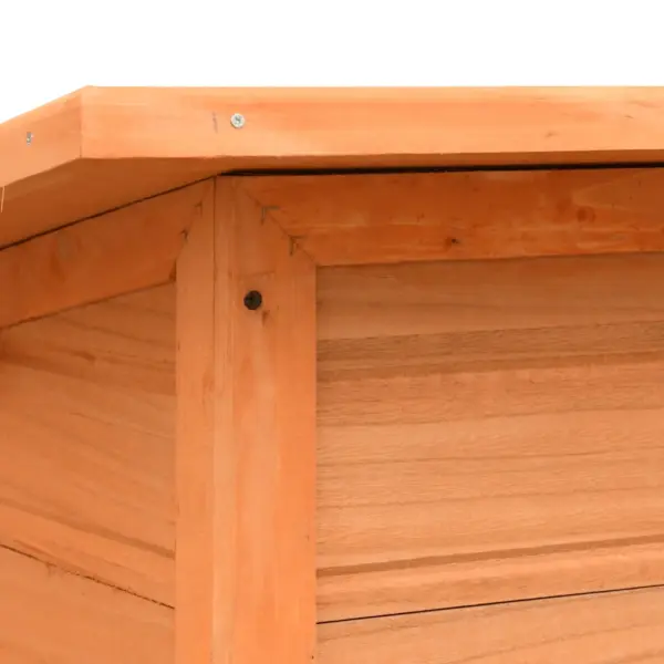 Puidust koerakuut veekindla katusega, pruun/roheline, 120 x 77 x 86 cm – 9