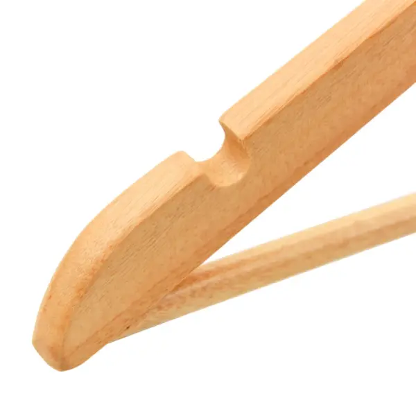 Libisemiskindlad lehtpuidust riidepuud 20 tk, helepruun, 44,5 cm – 5