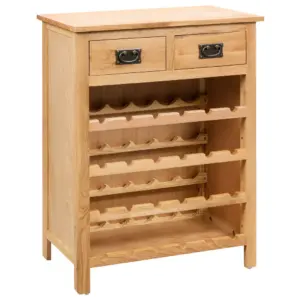 Veinikapp 24 pudelile, tammepuit ja tammespooniga MDF, pruun, 72 x 32 x 90 cm