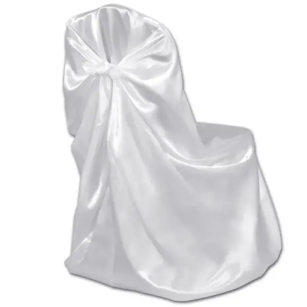 Pulmatoolikatted valgest satiinist, valge, 12 tk, 110 x 140 cm – 3