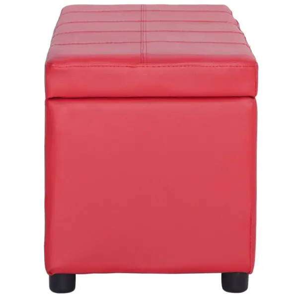 Panipaigaga pink, punane kunstnahk, 116 x 39 x 44 cm – 3