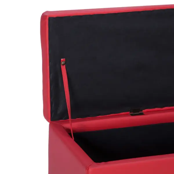 Panipaigaga pink, punane kunstnahk, 116 x 39 x 44 cm – 6