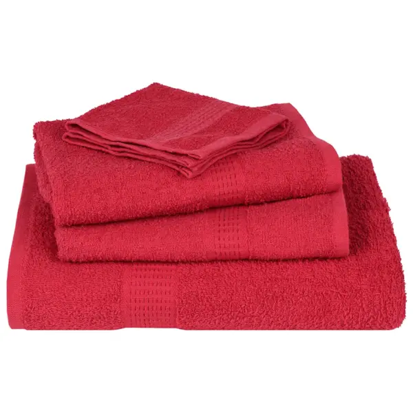 Punased puuvillased käterätikud FROGN, 10 tk, 50 x 100 cm, 360 g/m² – 4