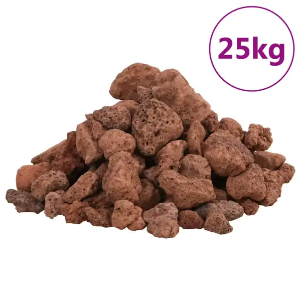 Punased vulkaanilised laavakivid akvaariumile ja aiale, 1–2 cm, 25 kg – 2