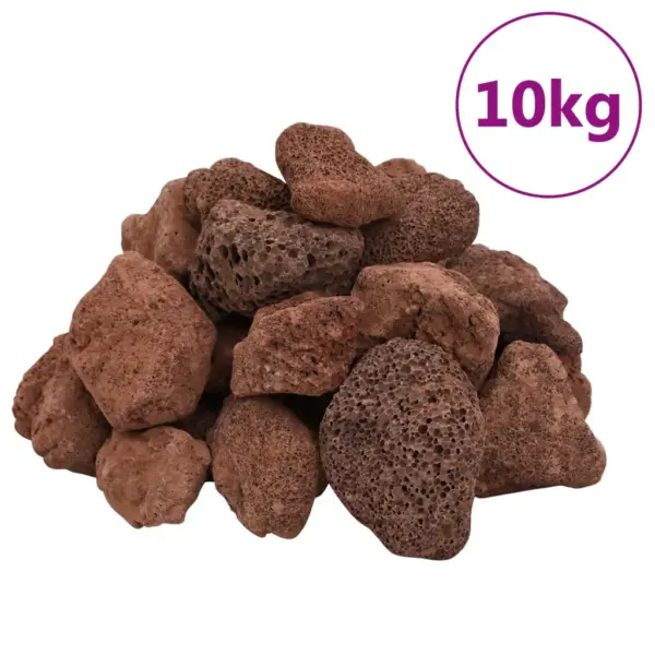 Punased vulkaanilised laavakivid akvaariumile ja aiamaastikule, 5–8 cm, 10 kg – 2