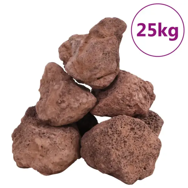 Punased vulkaanilised laavakivid akvaariumile ja aeda, 10–30 cm, 25 kg pakk – 2