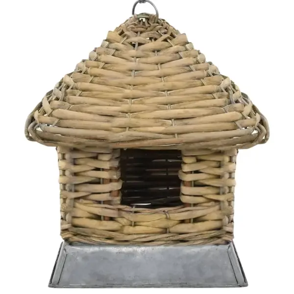 Punutud linnumajad papagoidele, 3 tk, pruun, malmist põhjaga, 17 x 17 x 19 cm – 2