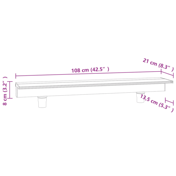 Purskkaevu kosk RGB LED-tuledega, akrüül, hall ja läbipaistev, 108 cm – 12