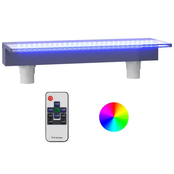 Purskkaevu kosk tiigile ja basseinile, RGB LED-tuledega, akrüülist, 60 cm – 2