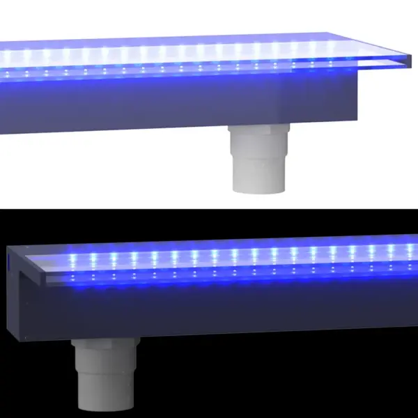 Purskkaevu kosk tiigile ja basseinile, RGB LED-tuledega, akrüülist, 60 cm – 9