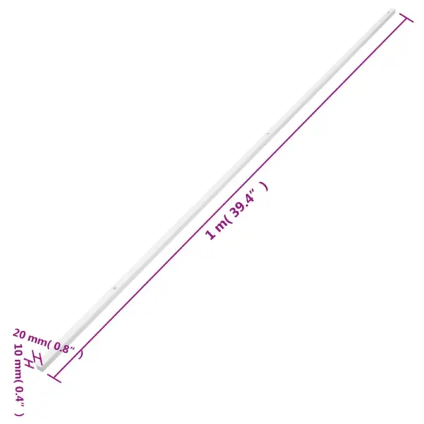 Valge PVC kaablikanalite komplekt, 20 x 10 mm, 10 m (10 tk) – 9