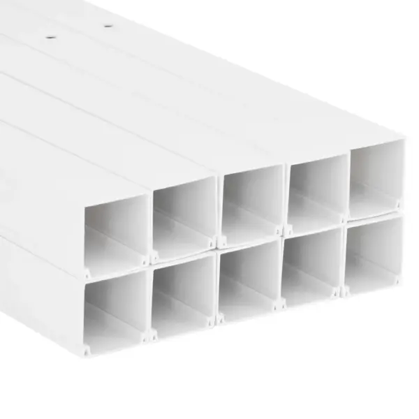 PVC kaablikanalid 100 x 60 mm, valge, 10 tk, 10 m – 5