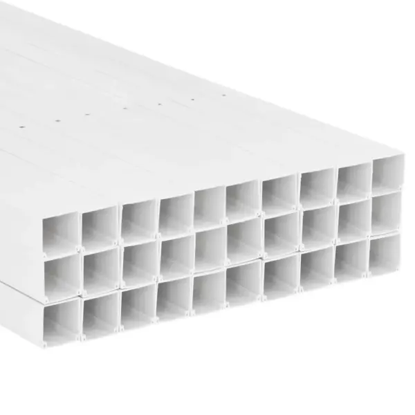 PVC kaablikanalite komplekt kaablite peitmiseks, valge, 60 x 40 mm, 30 m (30 x 1 m), kruvitav – 5