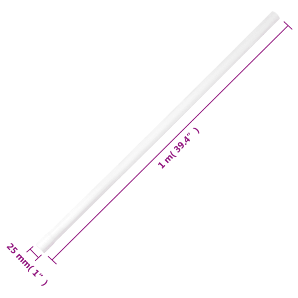 Valged PVC kaablikanalid klambritega, Ø 25 mm, 30 m komplekt – 8