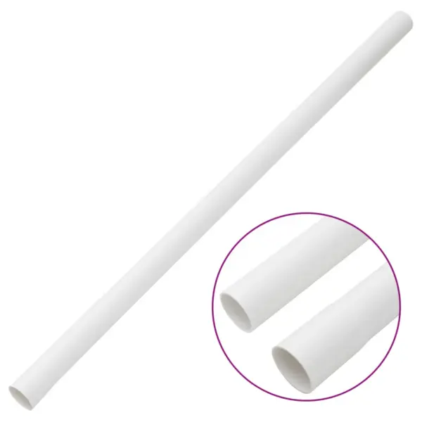 Valged PVC kaablikanalid klambritega, Ø30 mm, 30 x 1 m komplekt – 3