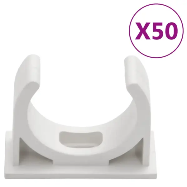 Valged PVC kaablikanalid klambritega, Ø30 mm, 30 x 1 m komplekt – 4