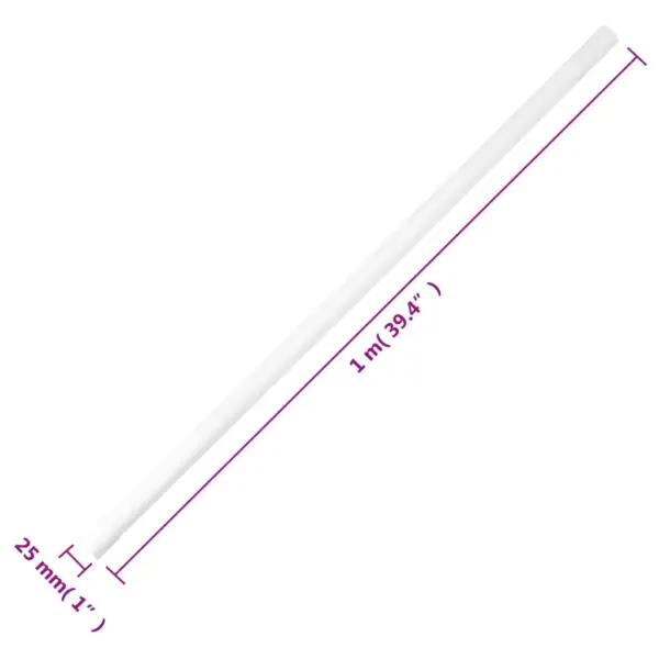 Valged PVC kaablikanalid Ø25 mm, kruvitav, 10 x 1 m komplekt – 6