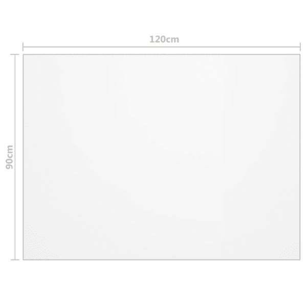 Läbipaistev PVC lauakaitse, 120 x 90 cm, 1,6 mm, kriimustuskindel - 6