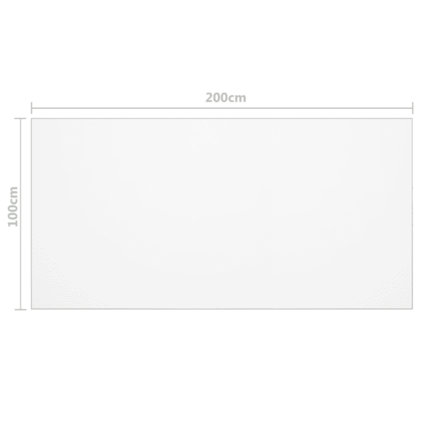 Läbipaistev PVC lauakaitse, 200 x 100 cm, 1,6 mm, kriimustus- ja veekindel - 6