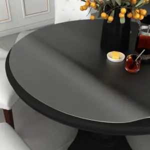 Läbipaistev ümmargune PVC lauakaitsematt, matt, Ø 100 cm, 1,6 mm
