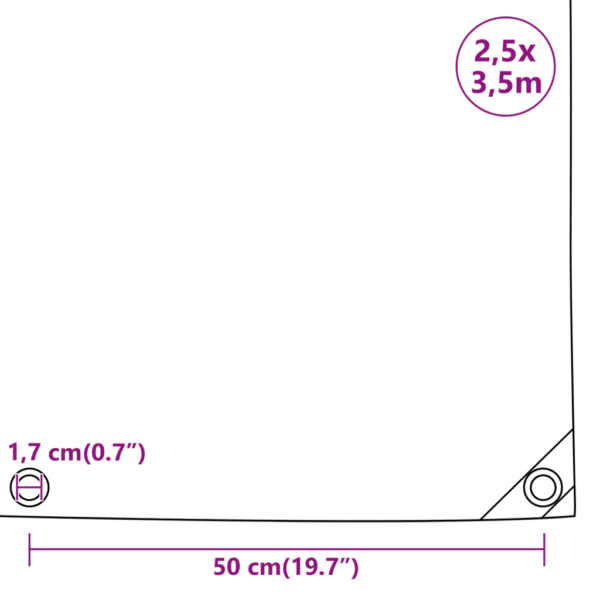 Raske PVC present antratsiithall, 2,5 x 3,5 m, 650 g/m² – 10