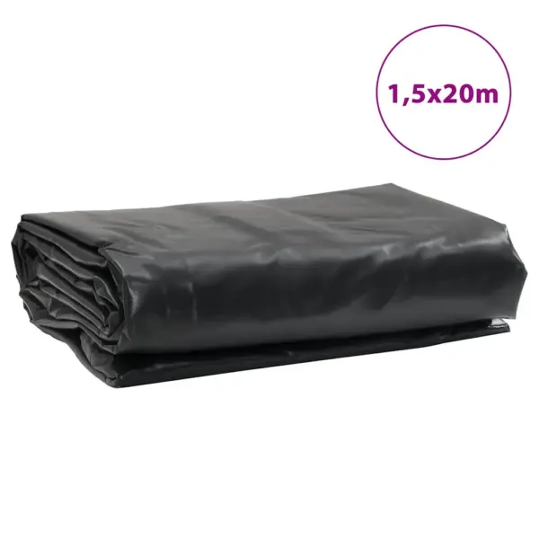 Veekindel PVC present metallist aasadega, antratsiithall, 1,5 x 20 m, 650 g/m² – 9