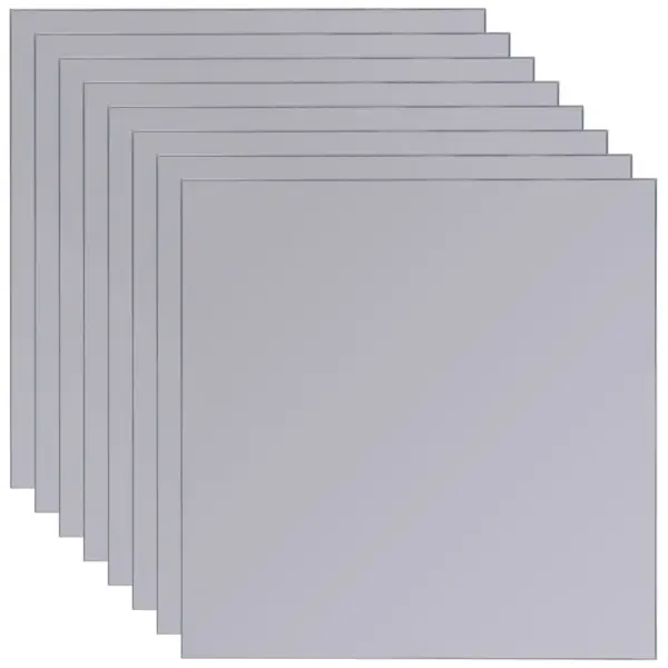 Raamita peeglipaneelide komplekt, 8 tk, kvaliteetne klaas, hõbedane, 20,5 x 20,5 cm – 5