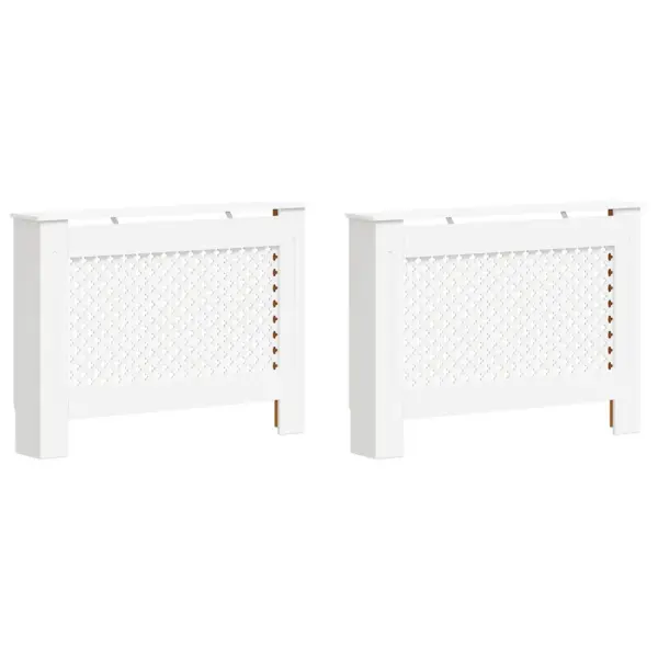 Valged MDF radiaatorikatted riiulina, 2 tk, 112 x 19 x 81,5 cm – 2