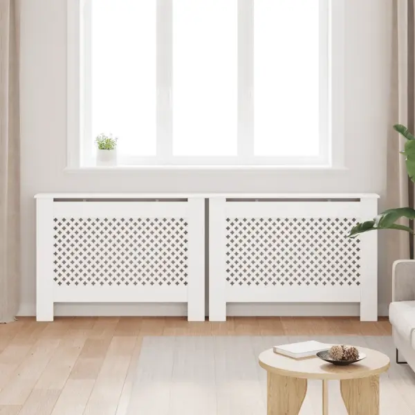 Valged MDF radiaatorikatted riiulina, 2 tk, 112 x 19 x 81,5 cm – 3