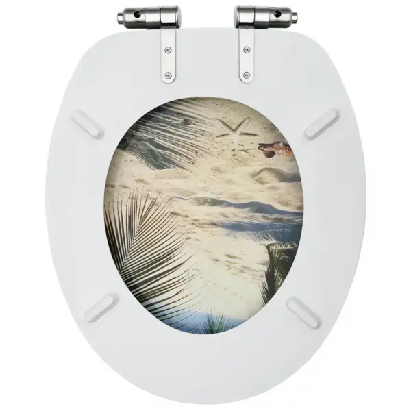 Pehmelt sulguvad WC-prill-lauad rannadisainiga, MDF, 2 tk – 6