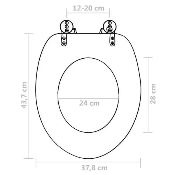 Pehmelt sulguvad WC-prill-lauad rannadisainiga, MDF, 2 tk – 9