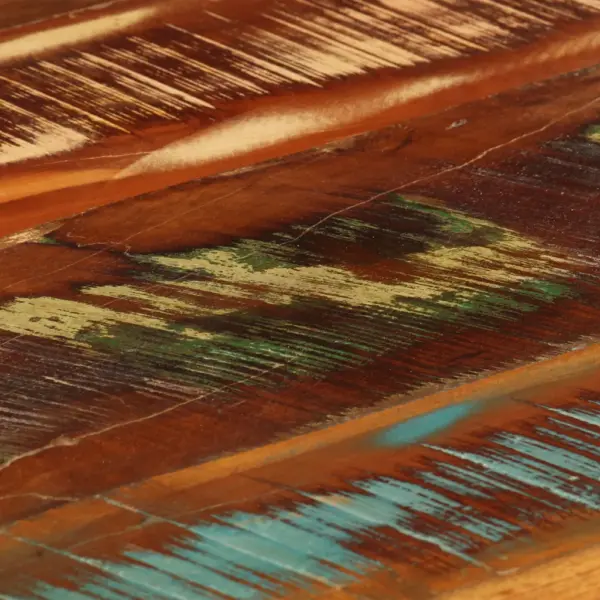 Ratastega kohvilaud kahe uksega, taaskasutatud puit, 85 x 55 x 40 cm – 7