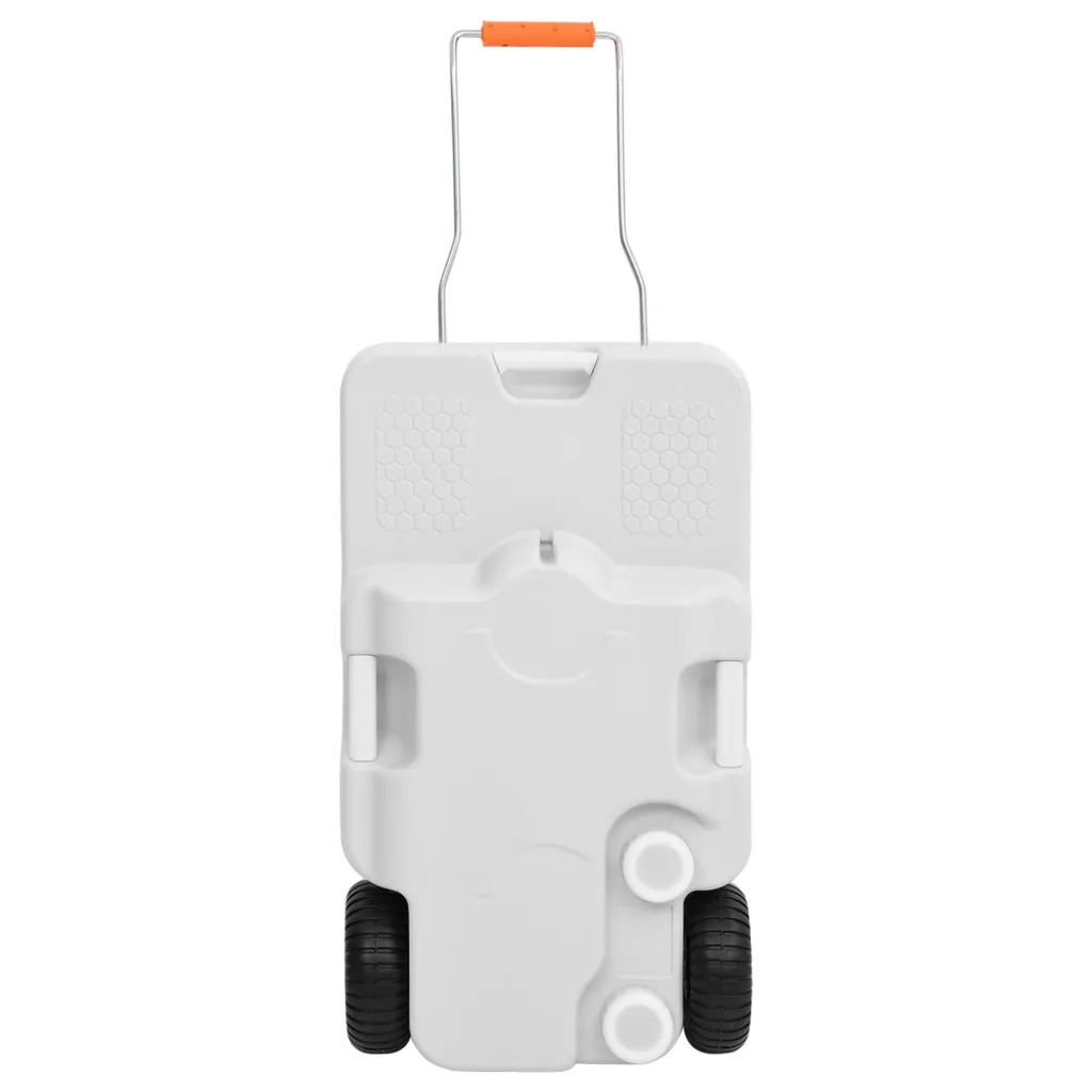 Ratastega veepaak matkamiseks, 30 l, hall HDPE