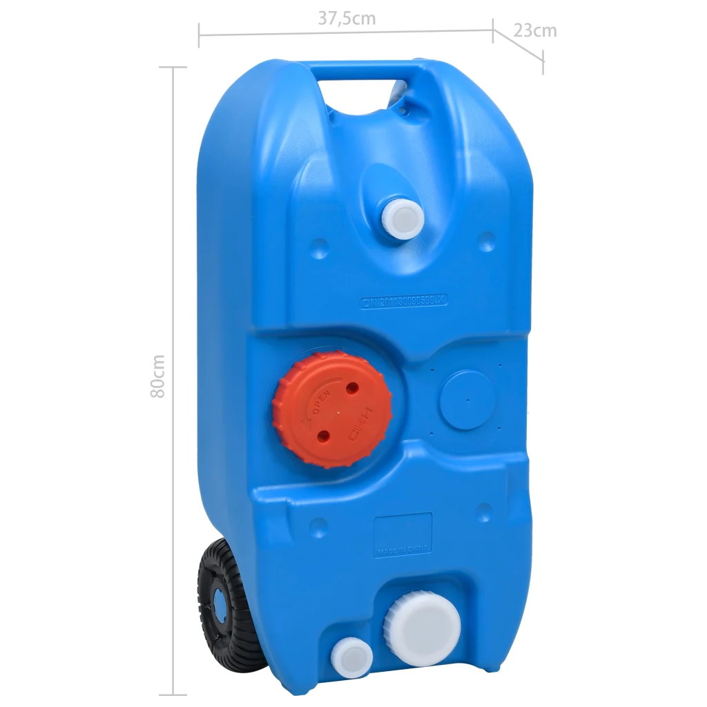 Ratastega veepaak matkamiseks, 40 l, sinine