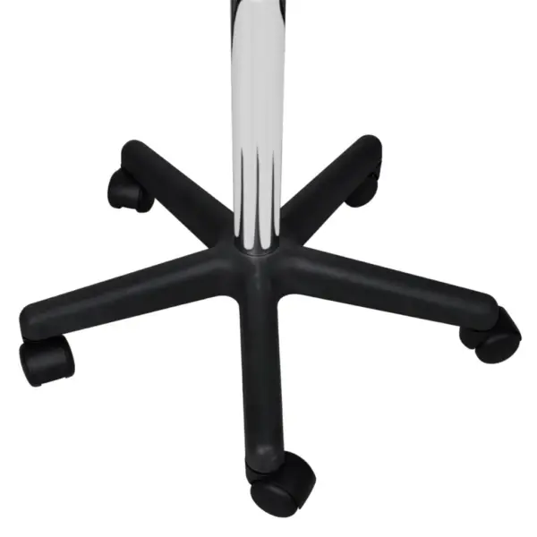 Ratastel kontoritaburetid gaasitõstega, 2 tk, must kunstnahk, istme läbimõõt 35,5 cm, kõrgus 64–84 cm – 4
