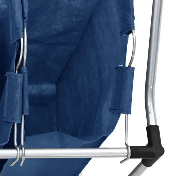 Ratastel pesusorteerija 3 sinise kotiga, plastkattega terasraam, 96 x 40 cm – 10