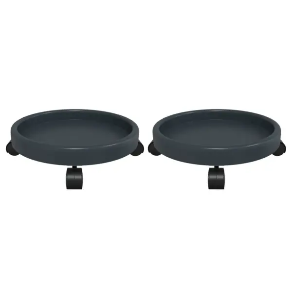 Ratastel taimealused potitaimedele, hall, 34 cm, 35 kg, 2 tk – 3